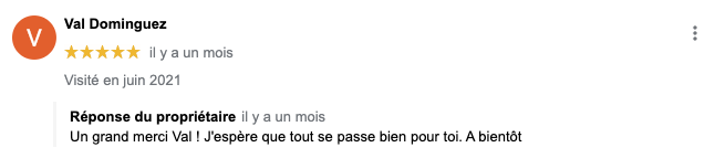 Avis client google pour Ultra Petita Val